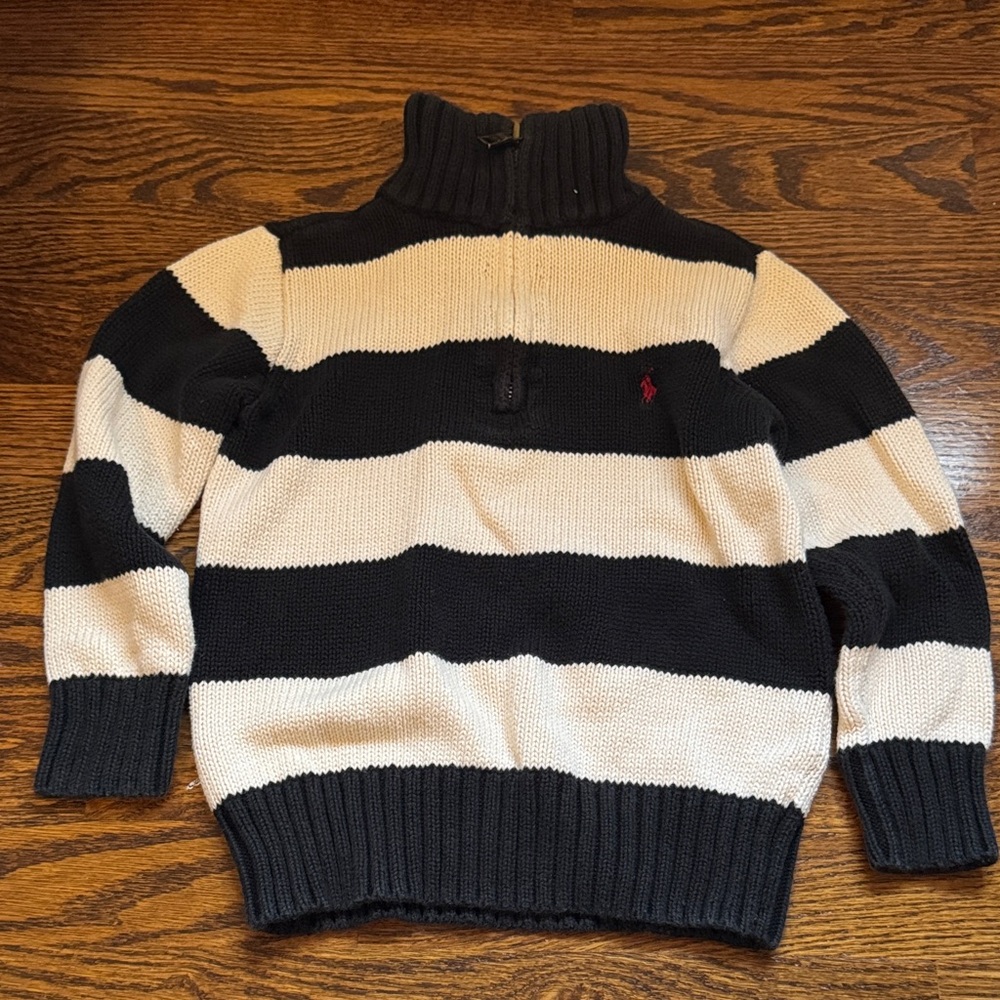 Polo Ralph Lauren Black and Cream Kids Sweater